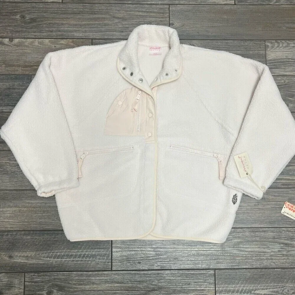 NWT $178 Free People X Hatch Maternity Jacket Medium Hit The Slopes Fleece